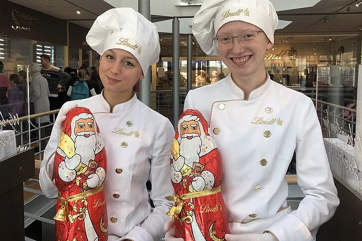 Weihnachtsmann wickeln Schokoladenmuseum