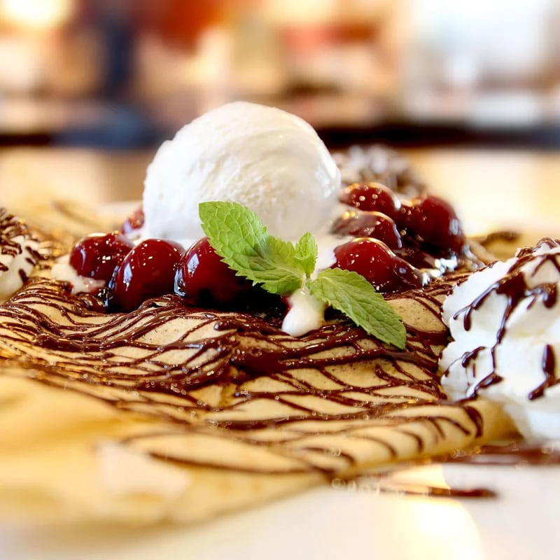 Crêpe im Café Schokoladenmuseum Köln