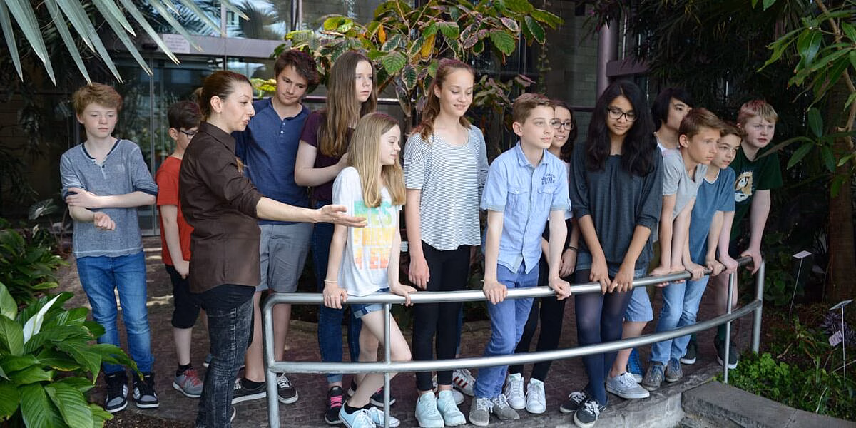 Students of the partner school program at the Chocolate Museum